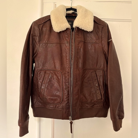 Superdry 100% Leather Jacket Women’s Size 12 - Picture 1 of 2
